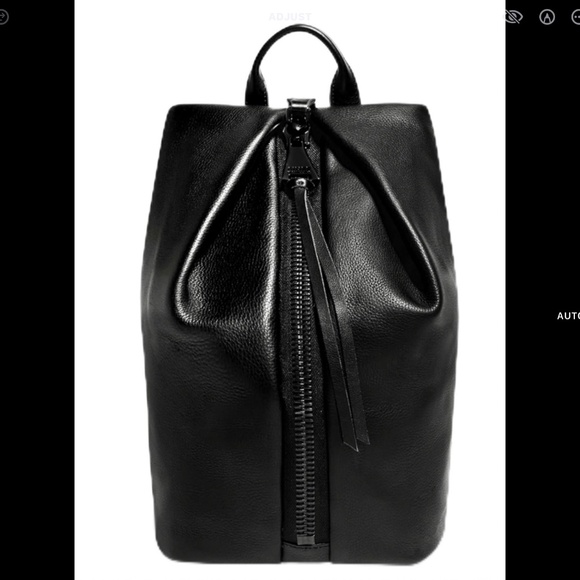Aimee Kestenberg Tamitha Black Leather Backpack with black hardware - Picture 1 of 10